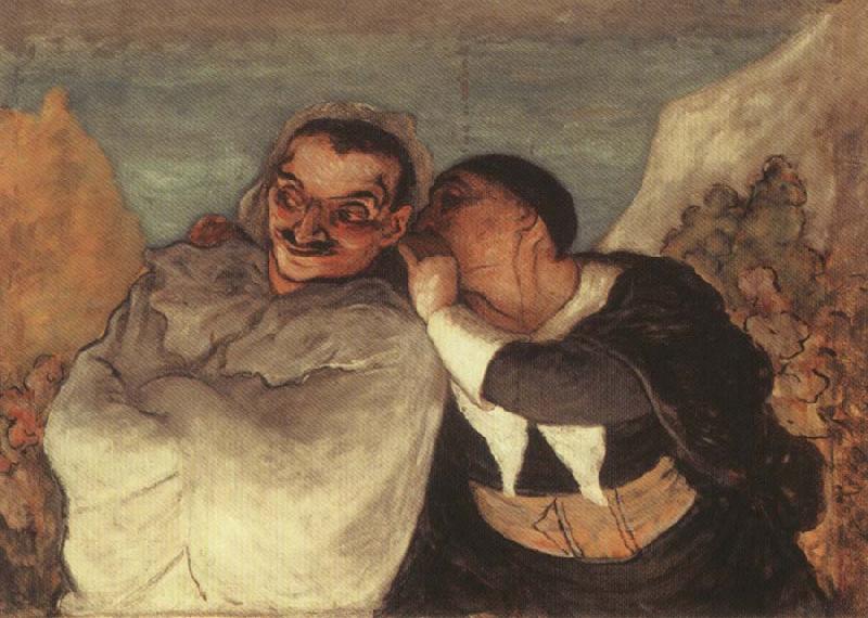 Honore Daumier Crispin and Scapin oil painting image